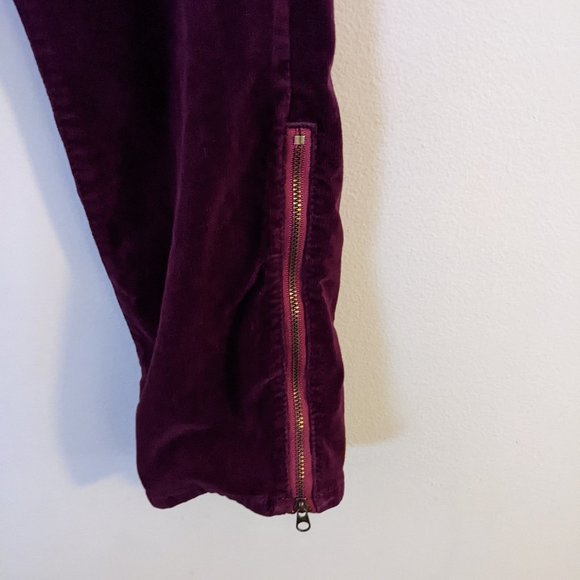 Pilcro & the Letterpress Wine Corduroy Pants Ankle Zip Size 29 - Picture 5 of 11